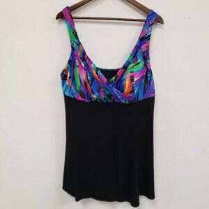 Great Lengths Womens One Piece Swimsuit Size‎ 20 Black 90S Style Beachy Vacation